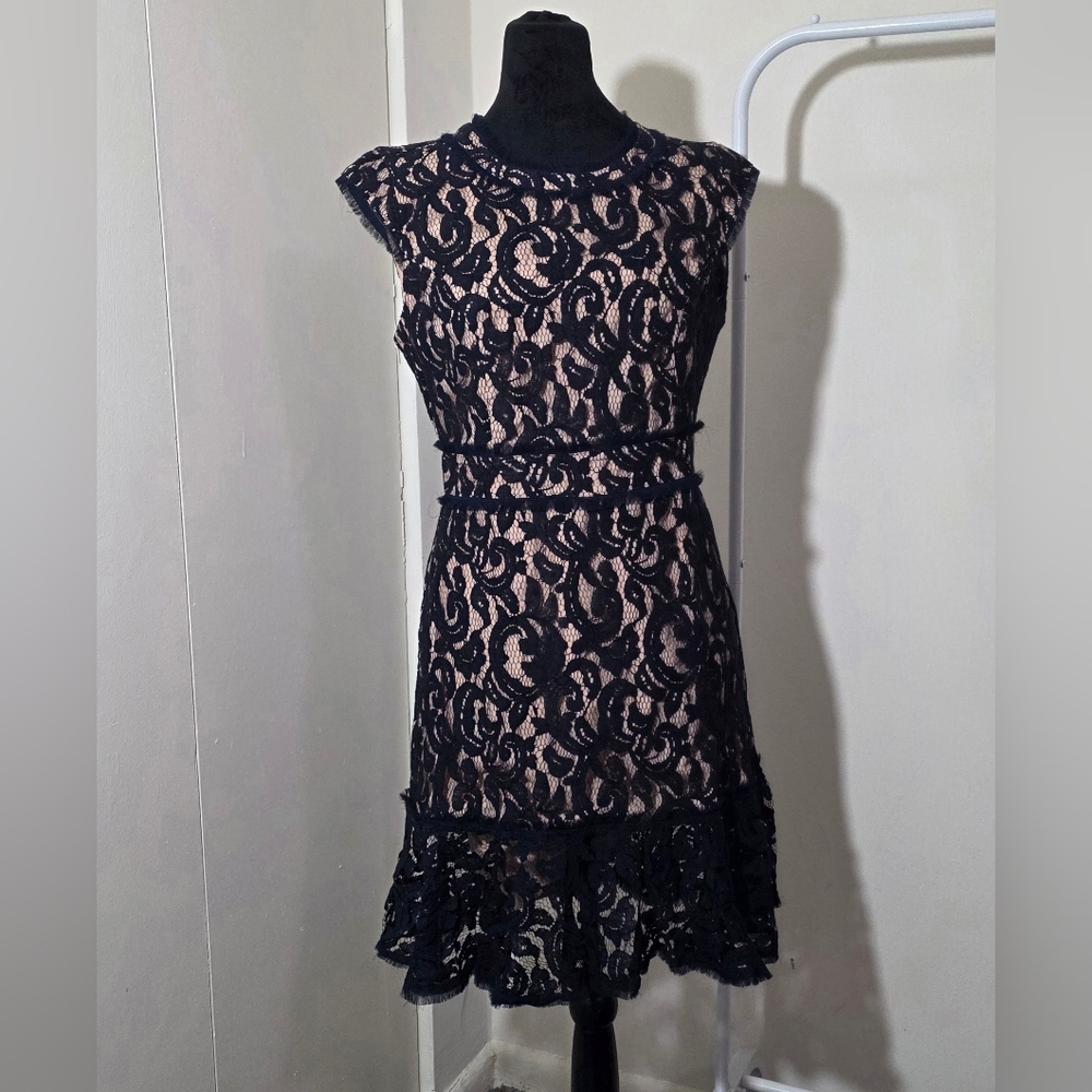 Nanette Lepore Black Lace Dress. Size 8